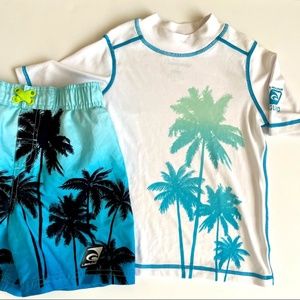 Laguna Rash Guard & Swim Trunks Set 🌊